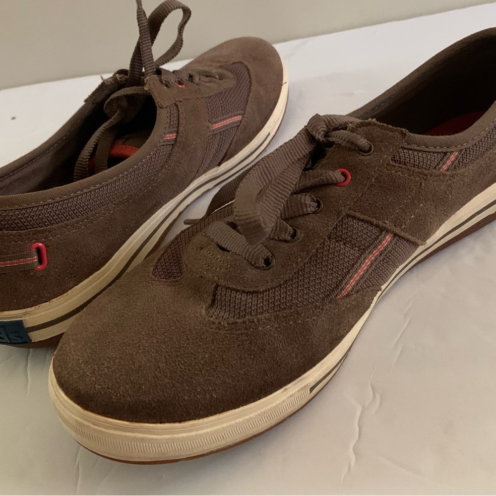 Keds Brown Sneakers with orange accents